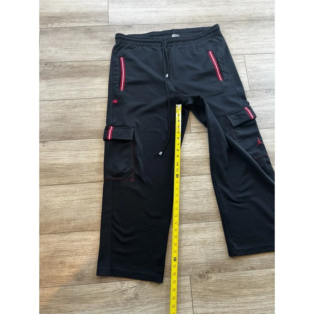 Vintage Air Jordan Track Cargo Black Red pants Large Y2K Athletic Jumpman